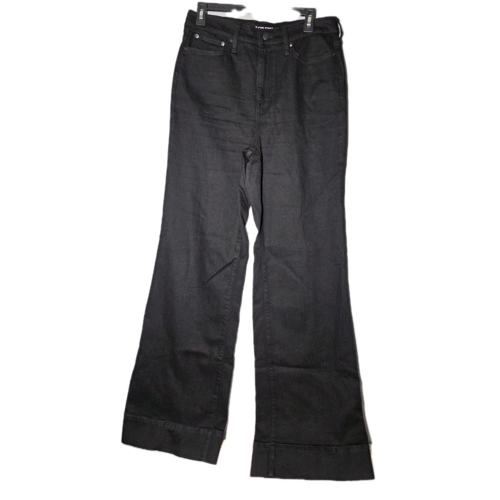 J.Crew Womens Size 28T Denim Trouser In 1996 Semi-Stretch‎ In Black Rinse